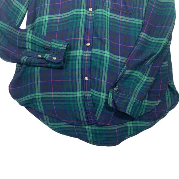 American Eagle Boyfriend Fit Women's plaid  Shirt Sz 100% Coton - Picture 6 of 16